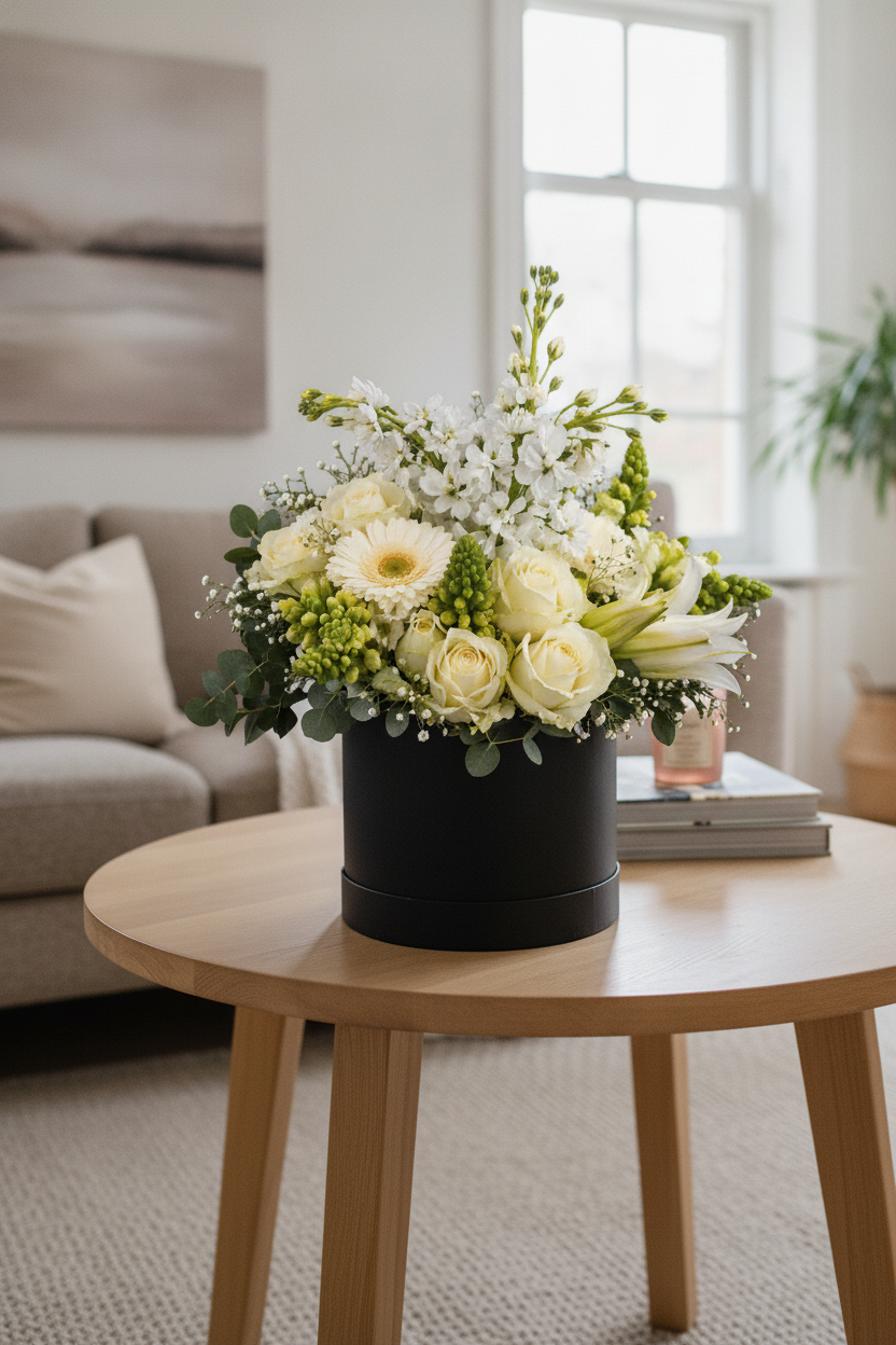 Classic Posy — White Hatbox Keepsake