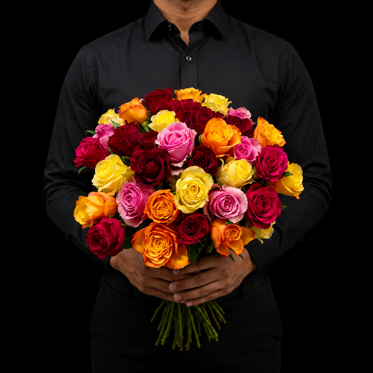 Dream in Colour- Mixed Roses Bouquet