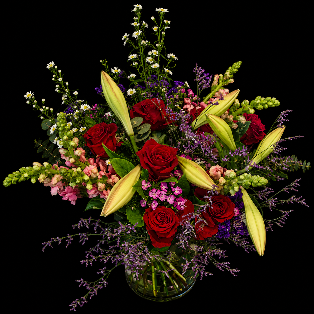 Ruby Elegance Vase