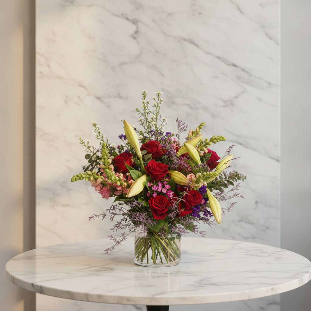 Ruby Elegance Vase