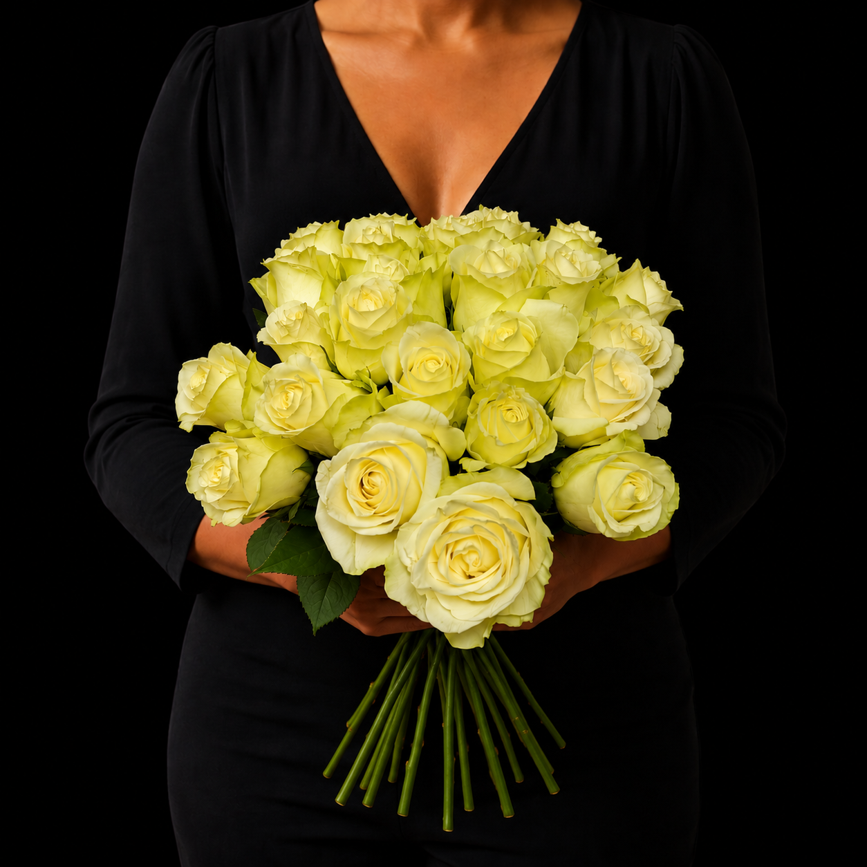 Elegance in Bloom- White Roses Bouquet